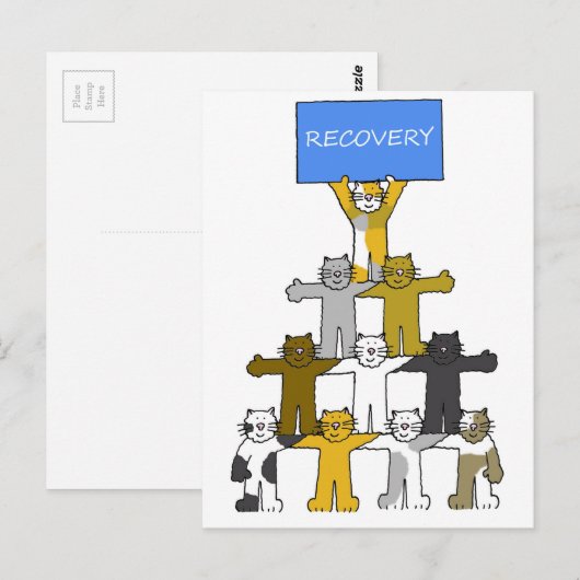 回復祝猫 ポストカード (正面/裏面)