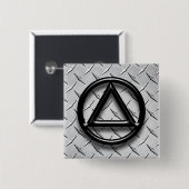 回復節酒冷静なボタンPin 缶バッジ (正面&裏面)