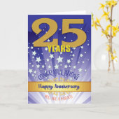 回復25周年記念 太字の数字 カード (黄色い花)