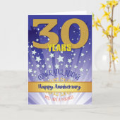 回復30周年記念 太字の数字 カード (黄色い花)