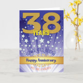 回復38周年記念 太字の数字 カード (黄色い花)