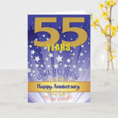 回復55周年記念 太字の数字 カード (黄色い花)