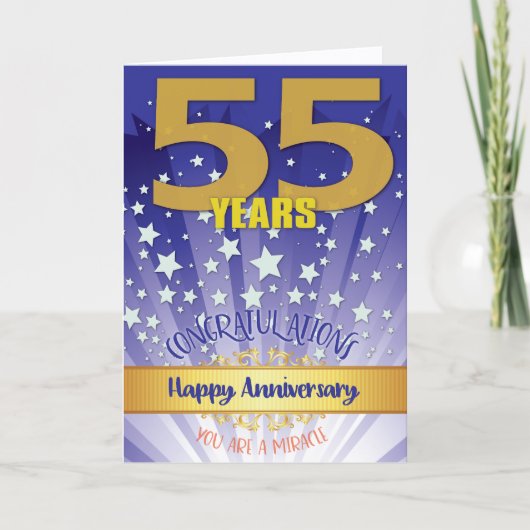 回復55周年記念 太字の数字 カード (正面)