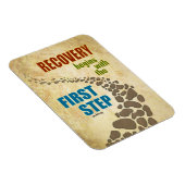 回復、最初のステップ（12ステップ、薬物なし） マグネット (右側)