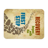 回復、最初のステップ（12ステップ、薬物なし） マグネット (横)