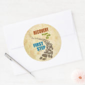 回復、最初のステップ(12ステップ、薬物なし) ラウンドシール (封筒)