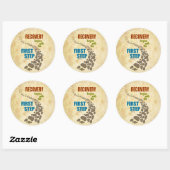 回復、最初のステップ(12ステップ、薬物なし) ラウンドシール (シート)