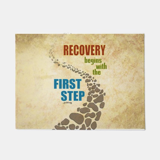 回復、第一歩(12ステップは、自由に薬剤を入れます) ドアマット (正面)