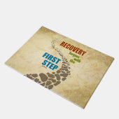 回復、第一歩(12ステップは、自由に薬剤を入れます) ドアマット (アングル)