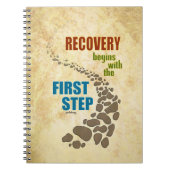 回復、第一歩(12ステップは、自由に薬剤を入れます) ノートブック (正面)