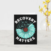 回復Sアルコール薬認識度中毒リボン カード (黄色い花)