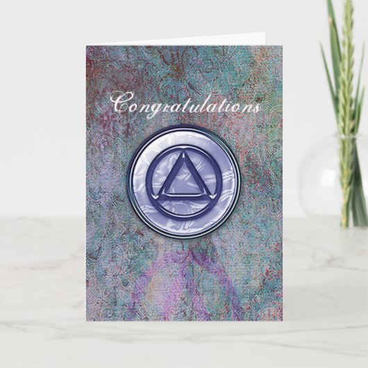 回復Sobriity酔い醒め祝いカード カード (正面)