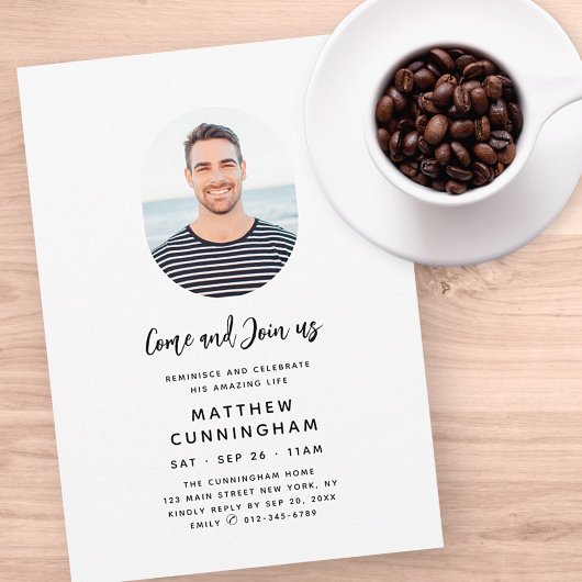 回想と祝記念写モダン真 招待状