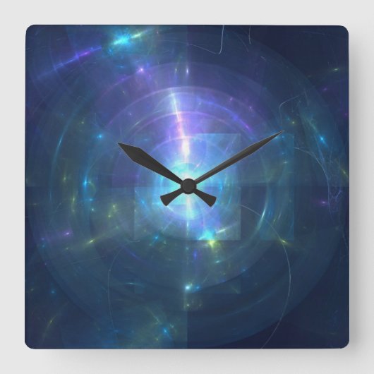 回折 スクエア壁時計 (正面)