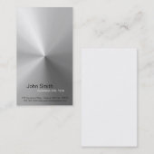 回状によってブラシをかけられる金属のデザインの垂直カード 名刺 (正面/裏面)