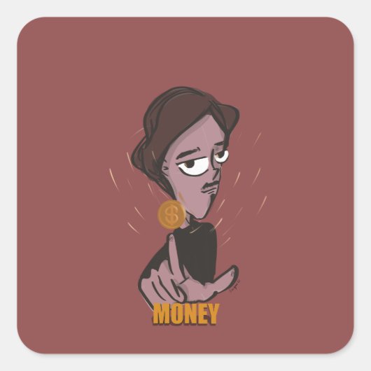 回答シールは金だけだ スクエアシール (正面)