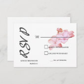 回答プレーンモダンミニマルな花 出欠カード (正面/裏面)