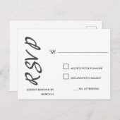 回答単純モダンミニマルシンプルリスト ポストカード (正面/裏面)