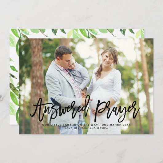 回答祈りの言葉台本妊娠告知II 案内状 (正面/裏面)