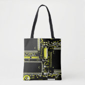 回路イエロー2トートバッグ全体 トートバッグ (正面)