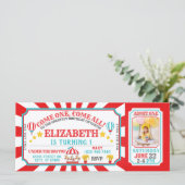 回路カーニバルチケット誕生日招待状 (スタンド正面)