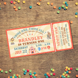 回路カーニバルチケット誕生日招待状