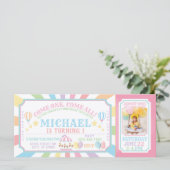 回路カーニバルチケット誕生日招待状 (スタンド正面)