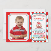 回路カーニバルチケット誕生日招待状 招待状 (正面)