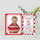 回路カーニバルチケット誕生日招待状 招待状 (スタンド正面)