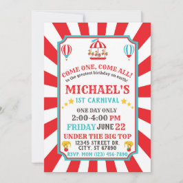 回路カーニバルチケット誕生日招待状 招待状