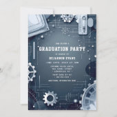 回路ギアエンジニアリング卒業写真 招待状 (正面)