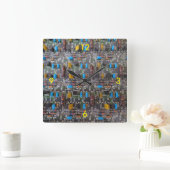 回路クロック スクエア壁時計 (ホーム)