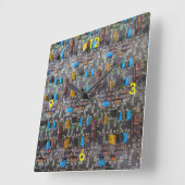 回路クロック スクエア壁時計 (傾斜)