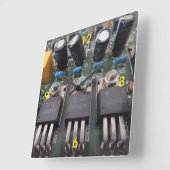 回路クロック スクエア壁時計 (傾斜)