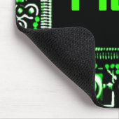 回路グリーン2モノグラムマウス マウスパッド (コーナー)