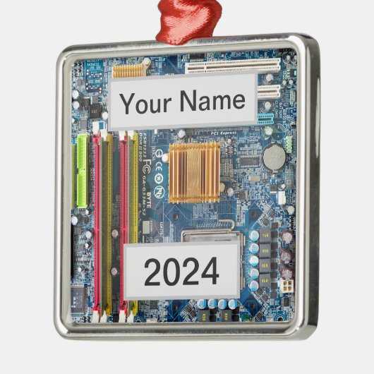回路パーソナライズされた基板金属オーナメント メタルオーナメント (左)