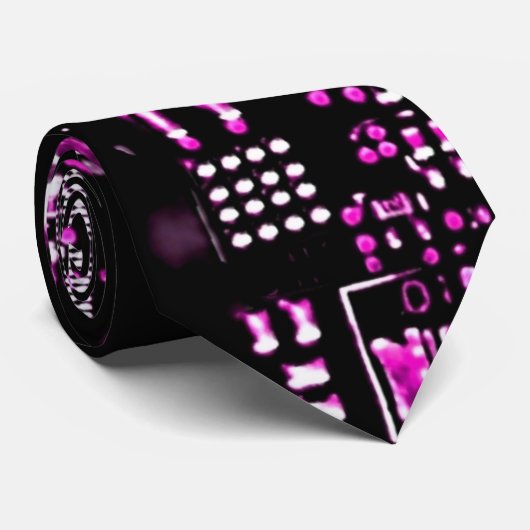 回路ピンク2タイ両面 ネクタイ (ロール)