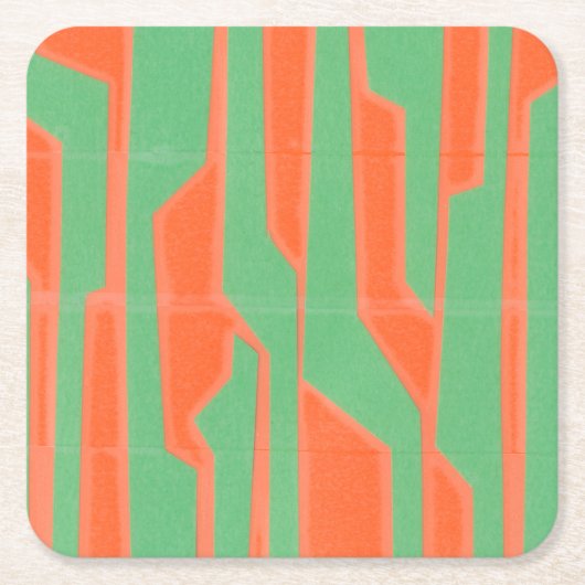 回路モダンI スクエアペーパーコースター (正面)