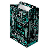 回路ライトブルー2メリークリスマス中 ミディアムペーパーバッグ (裏面アングル)