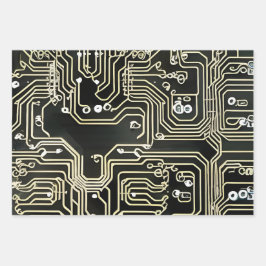 回路ラッユニークピング紙 ラッピングペーパーシート