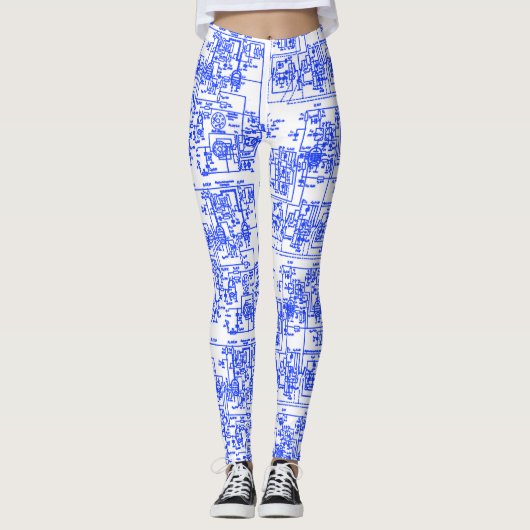 回路レギンス（シアン） レギンス (正面)