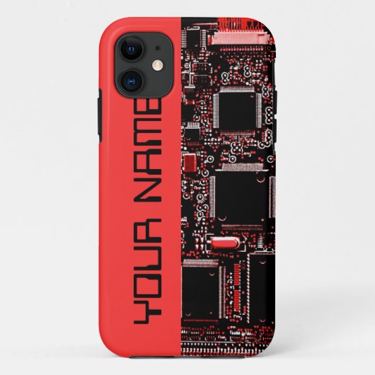 回路レッド2 "名前" iPhone 5ケース側レッド Case-Mate iPhoneケース (裏面)