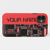 回路レッド2 "名前" iPhone 5ケース側レッド Case-Mate iPhoneケース (裏面(横))
