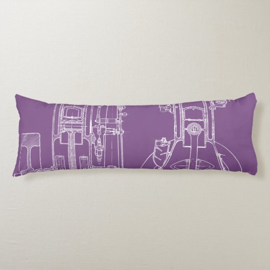 回路図エンジニアリングスケッチ初期ガスエンジン ボディピロー (正面)