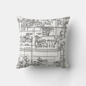 回路図シンボル電子回路 クッション (裏面)