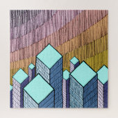 回路図パズルグラフィックを使用したジグソーの都市 ジグソーパズル (縦)