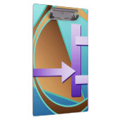 "回路図"デジタルアートプリント,ターコイズ クリップボード (右)