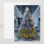 回路基板にインスパイアされたクリスマスツリー シーズンカード (正面/裏面)