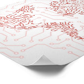 回路基板のワールドマップ ポスター (角)