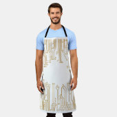 回路基板の背景の壁紙 エプロン (着用した状態)